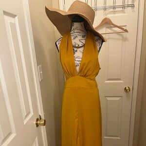 Banana Republic Mustard Maxi Dress